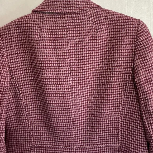 Talbots Wool Blend Women's Blazer in Pink Houndstooth sz 6 - Picture 10 of 14